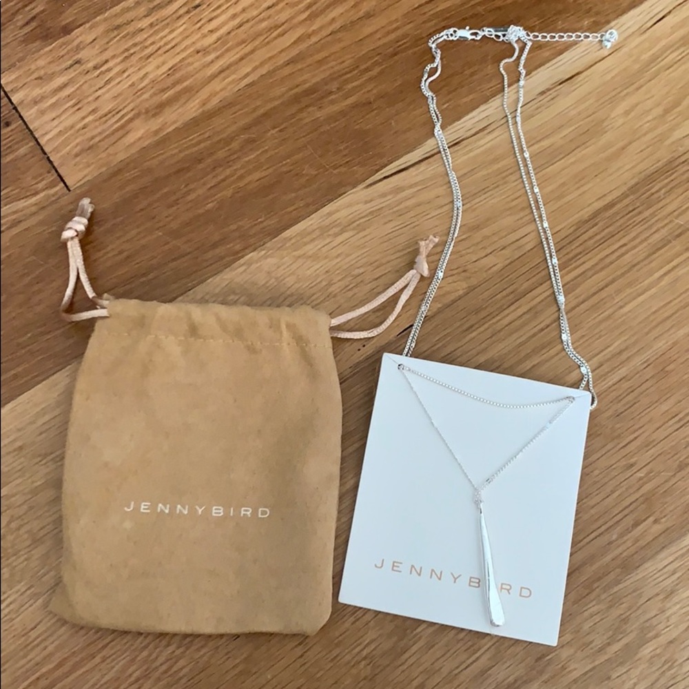 Jenny Bird leans pendant silver necklace